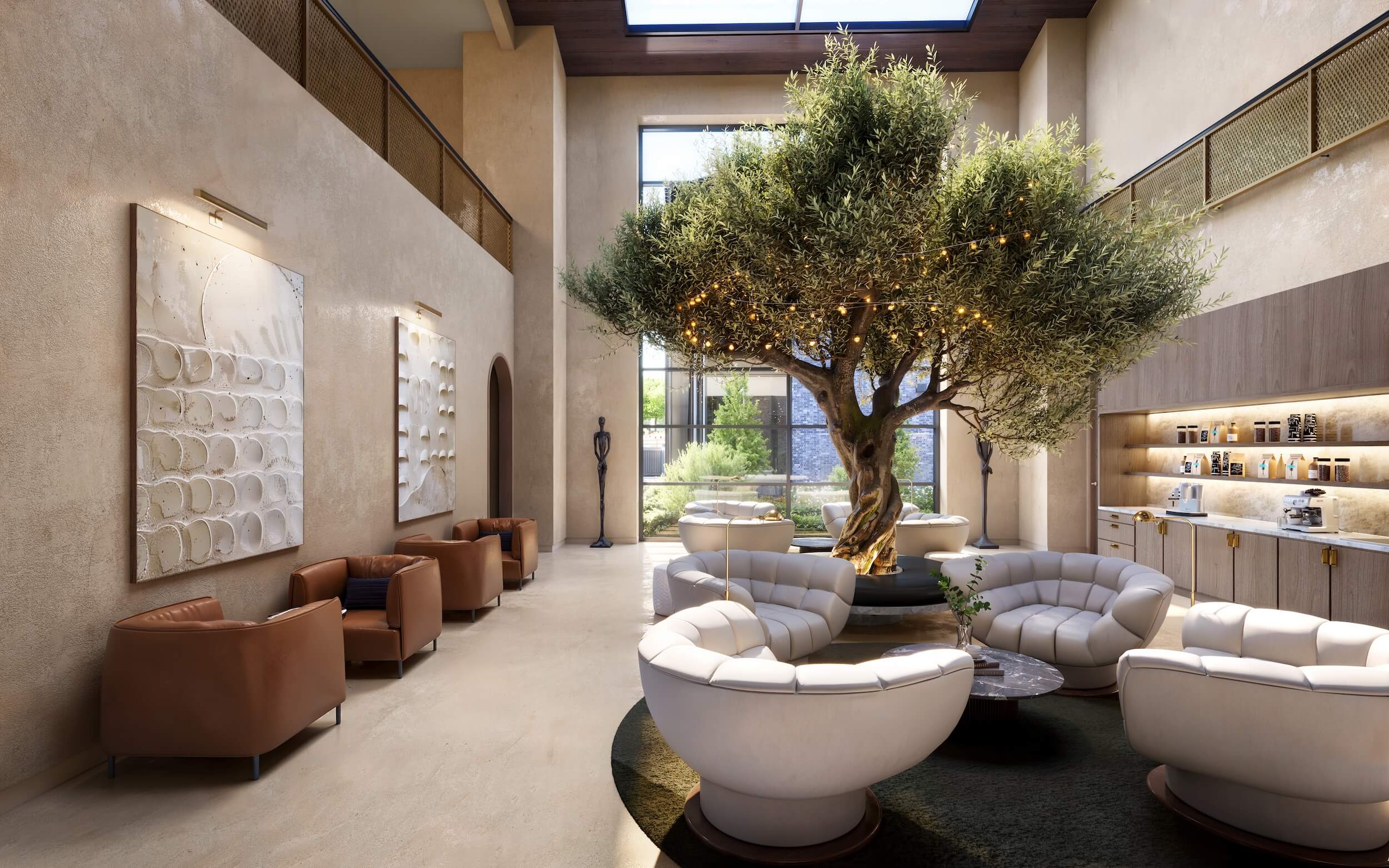 View 5-Atrium shot facing olive tree
